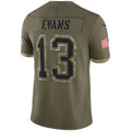 #13 Mike Evans Player TB.Buccaneers Olive Salute To Service Limited Football Jerseys