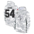 TB.Buccaneers #54 Lavonte David Player Arctic Camo Salute to Service Hoodies Football Jerseys