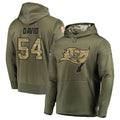TB.Buccaneers #54 Lavonte David Player Olive Salute to Service Hoodies Football Jerseys