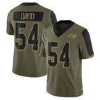 TB.Buccaneers #54 Lavonte David Player Salute to Service Limited Olive Football Jerseys