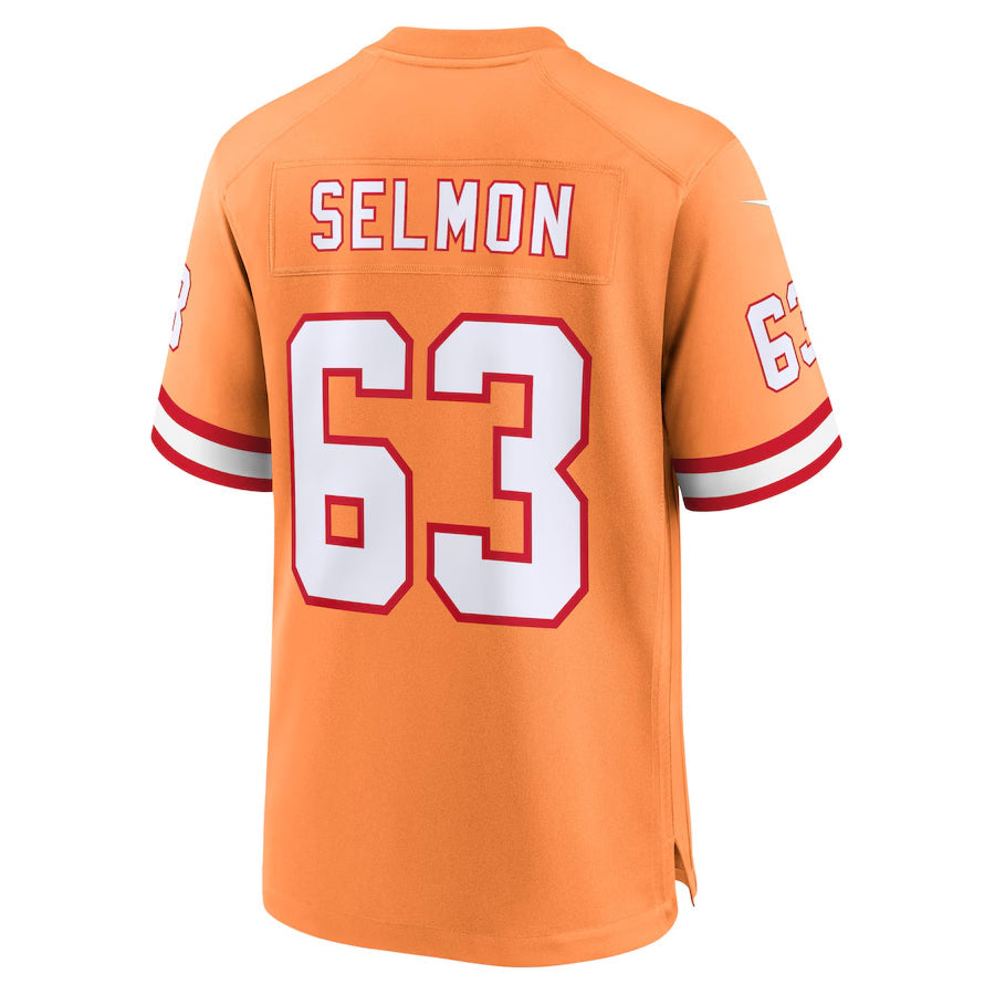 TB.Buccaneers #63 Lee Roy Selmon Player Orange Home Game Football Jerseys