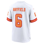TB.Buccaneers #6 Baker Mayfield Player White Home Game Football Jerseys