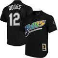 Tampa Bay Rays #12 Wade Boggs  Black Cooperstown 1991 Mesh Batting Practice Jersey Baseball Jerseys