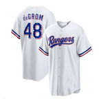 Texas Rangers #48 Jacob deGrom White Home Replica Player Jersey Baseball Jerseys