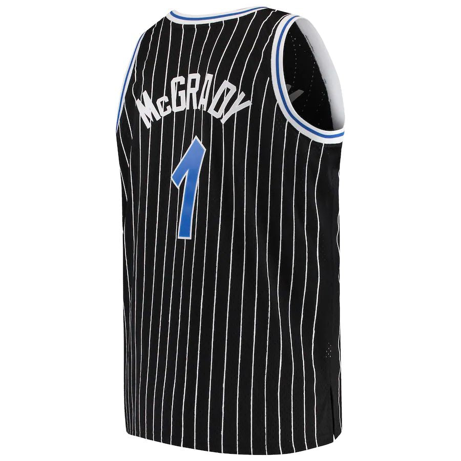 O.Magic #1 Tracy McGrady  Big & Tall Hardwood Classics Swingman Jersey Black Stitched American Basketball Jersey