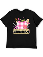 Librarian Apple Heart Tee - Cute Teacher Appreciation Shirt