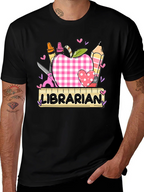 Librarian Apple Heart Tee - Cute Teacher Appreciation Shirt