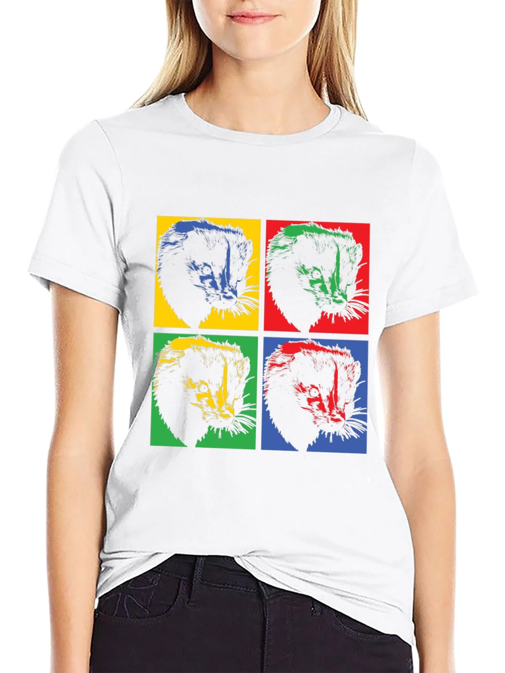 Pop Art Honey Badger T-Shirt - Bold Graphic Tee