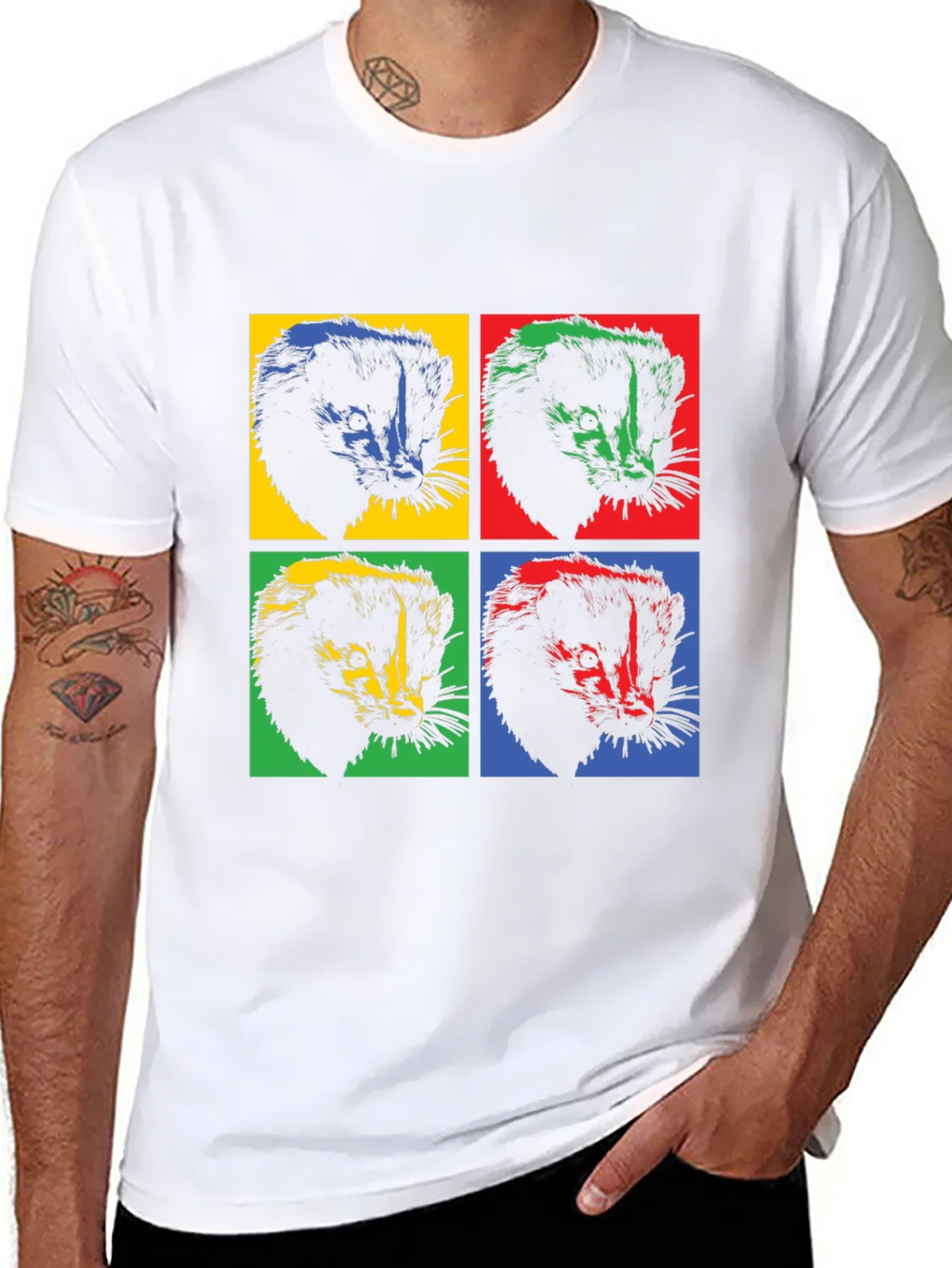 Pop Art Honey Badger T-Shirt - Bold Graphic Tee