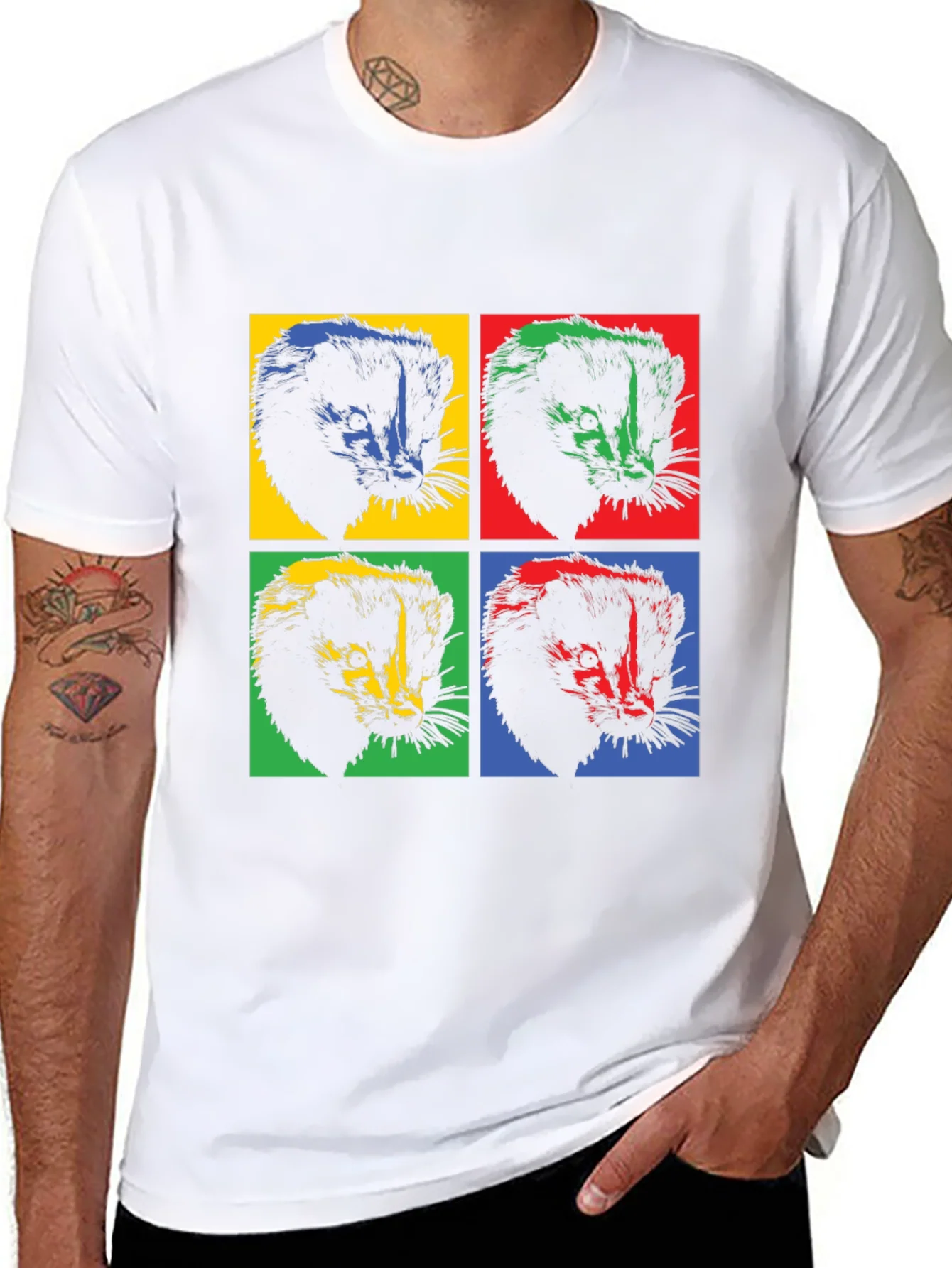 Pop Art Honey Badger T-Shirt - Bold Graphic Tee