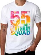 55th Birthday Squad Tie Dye T-Shirt