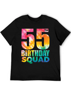 55th Birthday Squad Tie Dye T-Shirt