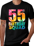 55th Birthday Squad Tie Dye T-Shirt