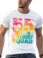 55th Birthday Squad Tie Dye T-Shirt