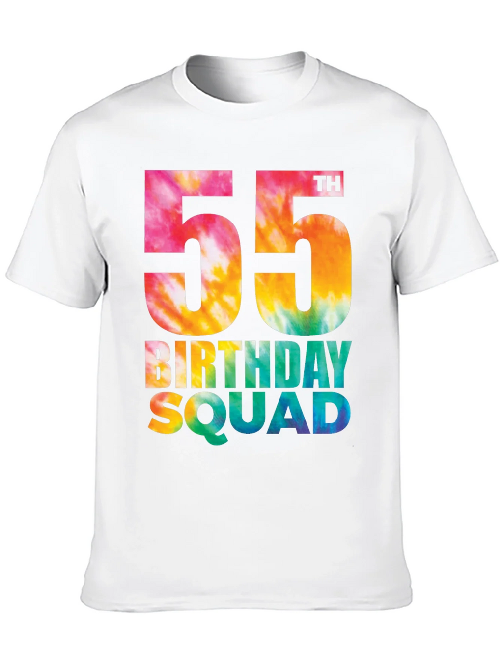 55th Birthday Squad Tie Dye T-Shirt