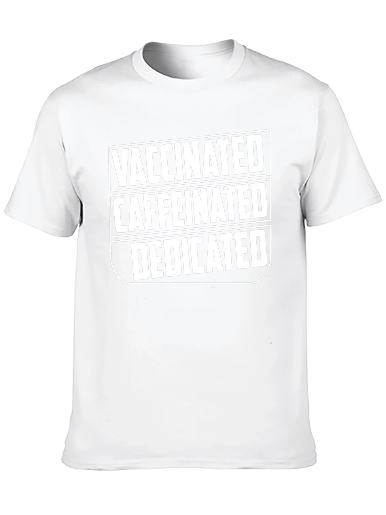 Vaccinated Caffeinated Dedicated Graphic T-Shirt