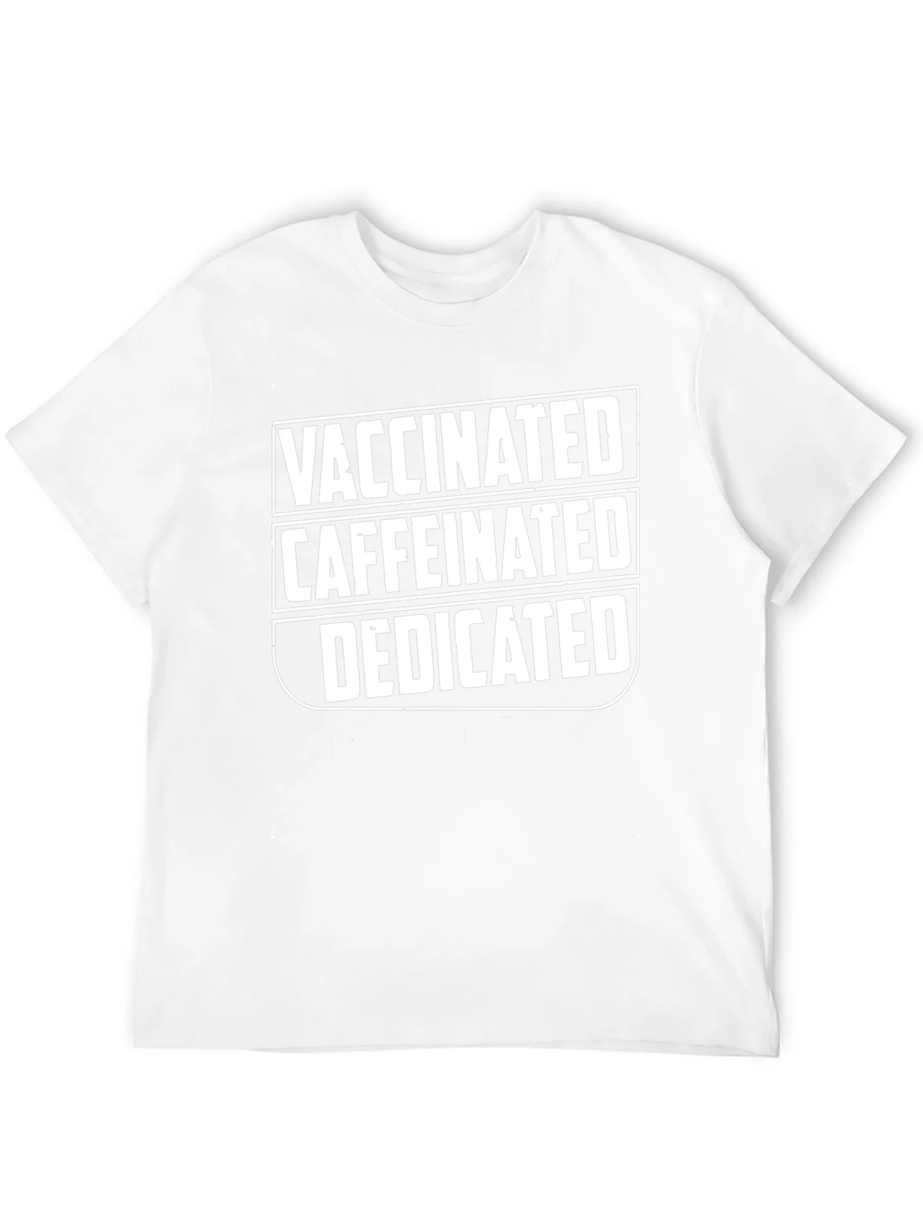 Vaccinated Caffeinated Dedicated Graphic T-Shirt