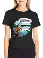 Adventure Awaits Dog T-Shirt Paws & Lens Edition