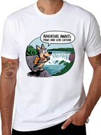 Adventure Awaits Dog T-Shirt Paws & Lens Edition