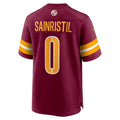 W.Commanders #0 Mike Sainristil Burgundy Player Home Game Football Jerseys