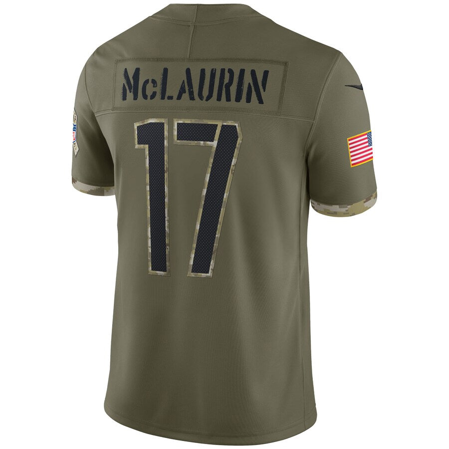 W.Commanders #17 Terry McLaurin Player Olive Salute To Service Limited Football Jerseys