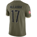 W.Commanders #17 Terry McLaurin Player Olive Salute To Service Limited Football Jerseys