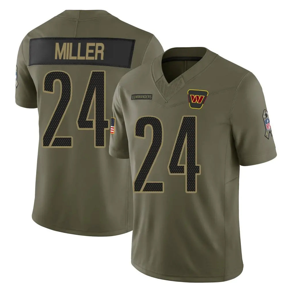 W.Commanders #24 Von Miller Player Olive Salute To Service Limited Football Jerseys