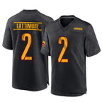 W.Commanders #2 Marshon Lattimore Player Black Home Game Football Jerseys