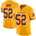 W.Commanders #52 Jamin Davis Player Limited Gold Color Rush Football Jerseys