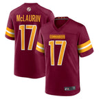 W.Commanders Home Game Football Jerseys - Burgundy - #17 Terry McLaurin Player