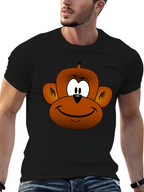 Funny Monkey Face Graphic T-Shirt