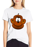 Funny Monkey Face Graphic T-Shirt