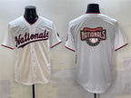 Washington Nationals Team Big Logo White Limited Stitched Baseball Jersey