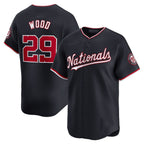 Washington Nationals #29 James Wood Alternate Limited Player Jersey - Navy Baseball Jerseys