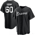Atlanta Braves #60 Chadwick Tromp White Black Jersey Stitches Baseball Jerseys