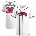 Atlanta Braves #36 Ian Anderson White Home Jersey Stitches Baseball Jerseys
