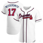 Atlanta Braves #17 Andy Messersmith White Home Jersey Stitches Baseball Jerseys