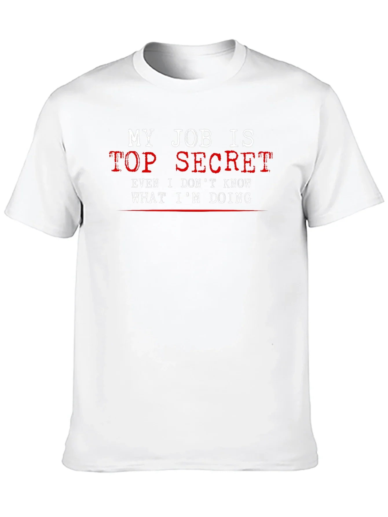 Top Secret Job T-Shirt - Funny Black Tee