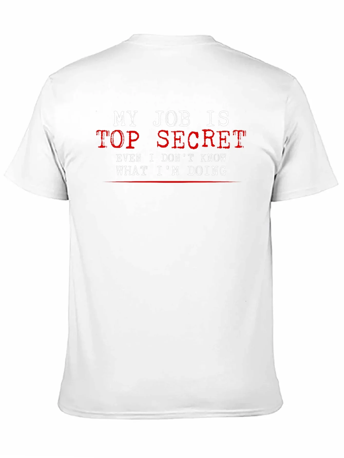 Top Secret Job T-Shirt - Funny Black Tee