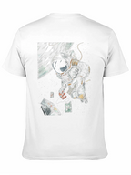 Astronaut in Space Black T-Shirt