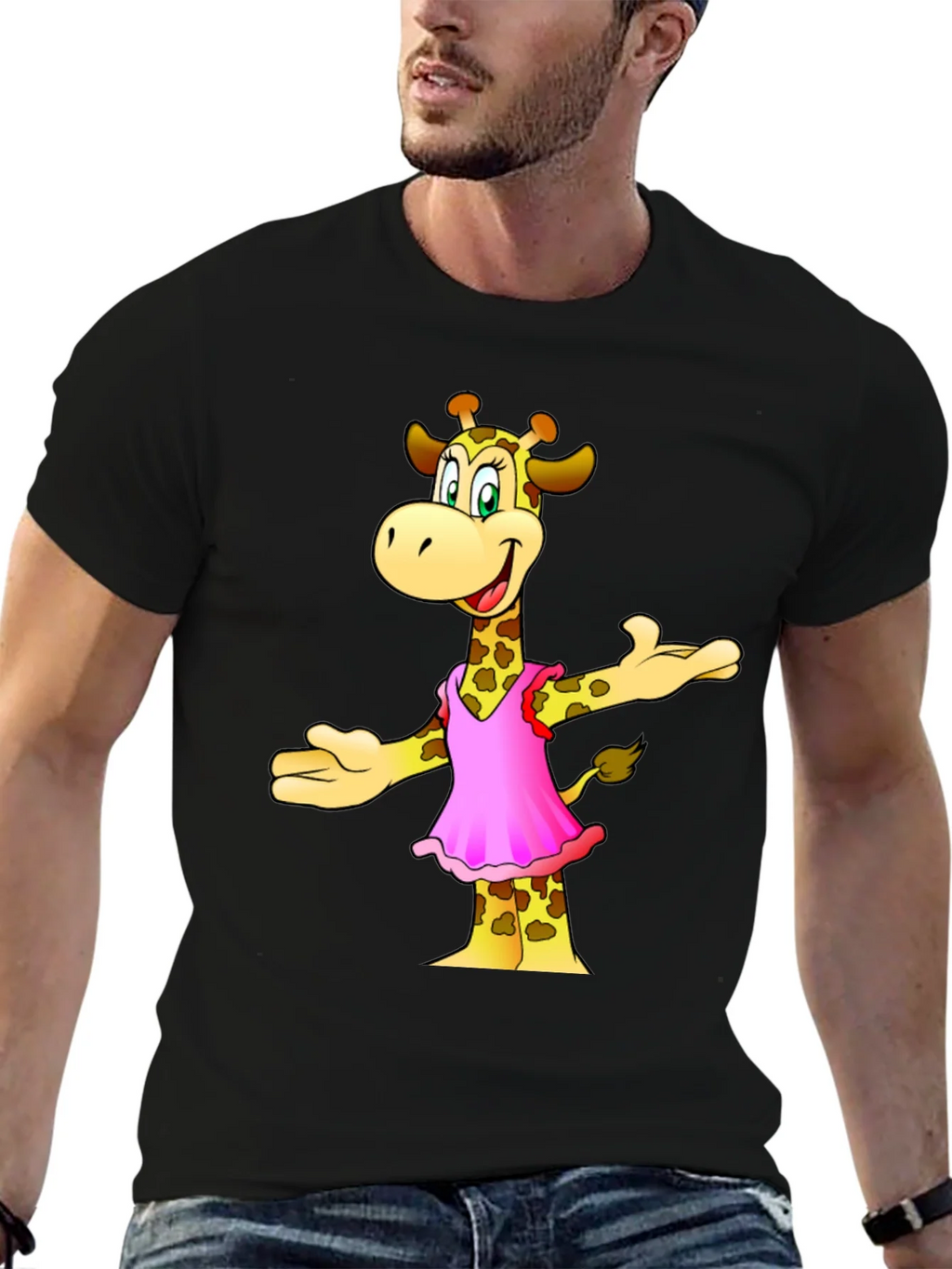 Cartoon Giraffe T-Shirt