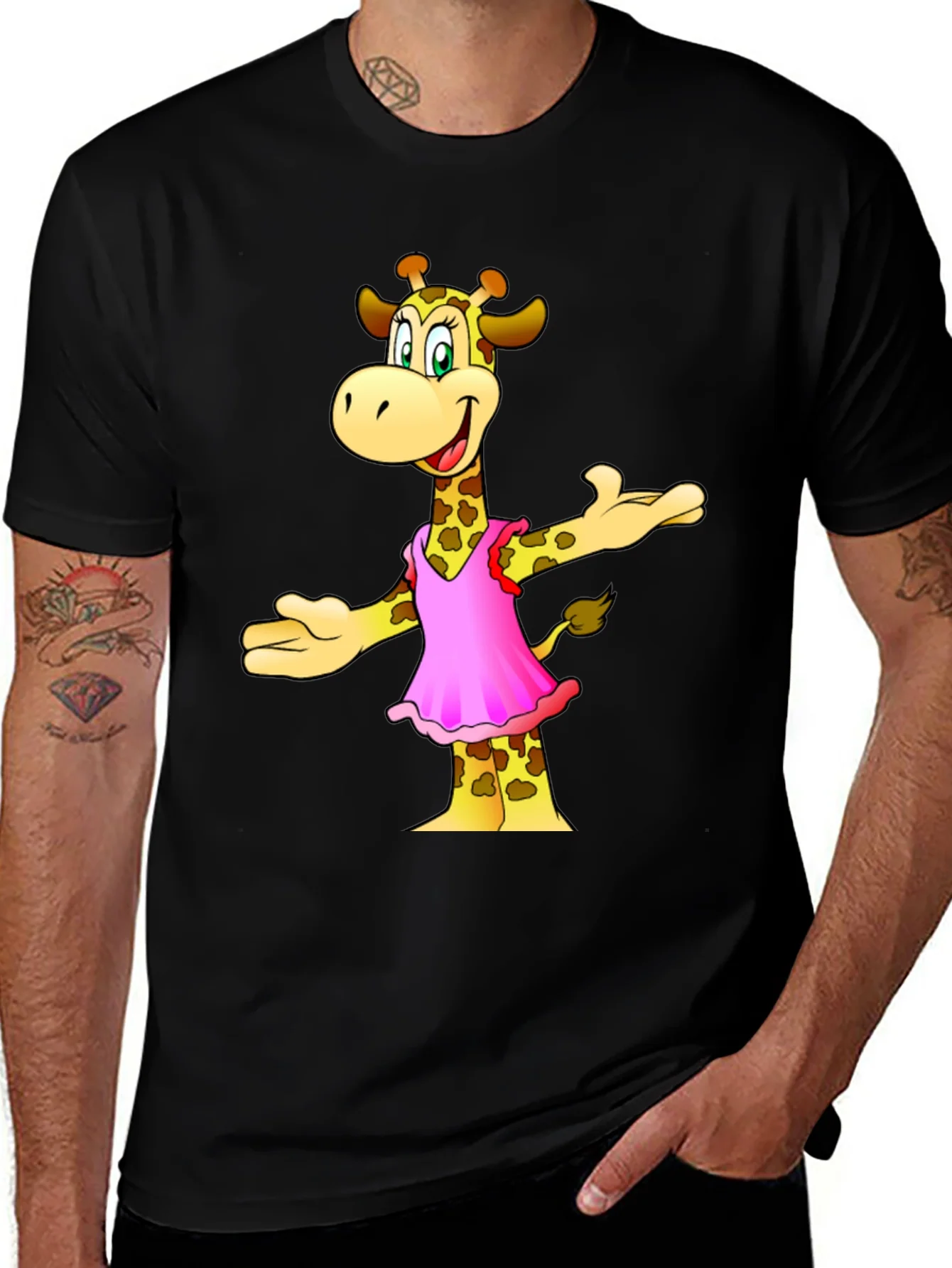Cartoon Giraffe T-Shirt