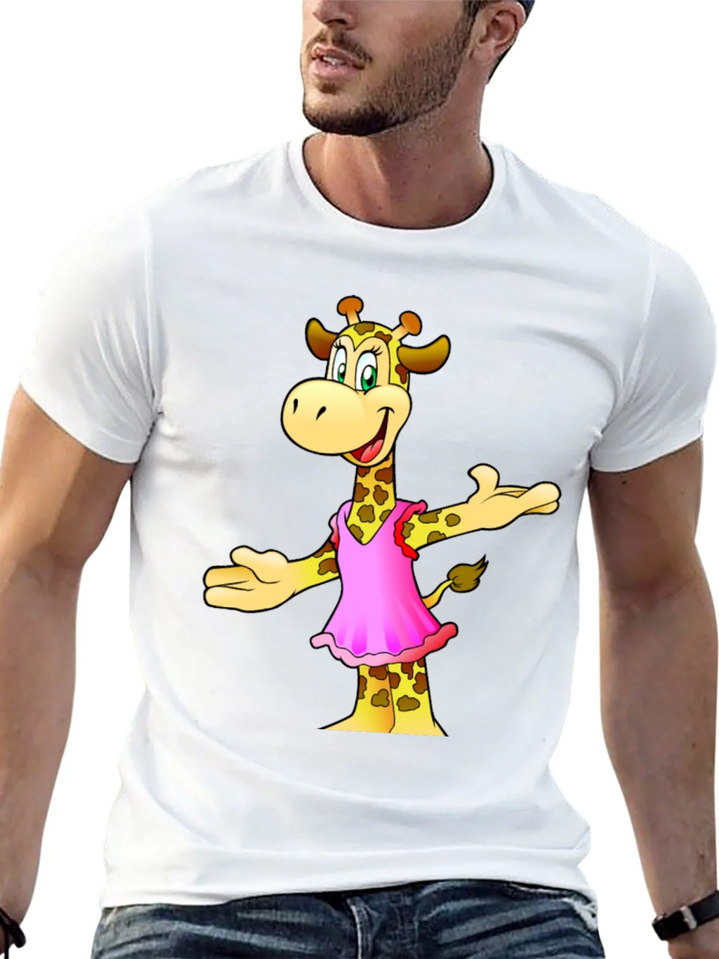 Cartoon Giraffe T-Shirt