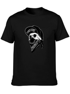 Skull Bandana Black Graphic Tee