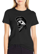 Skull Bandana Black Graphic Tee