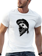 Skull Bandana Black Graphic Tee