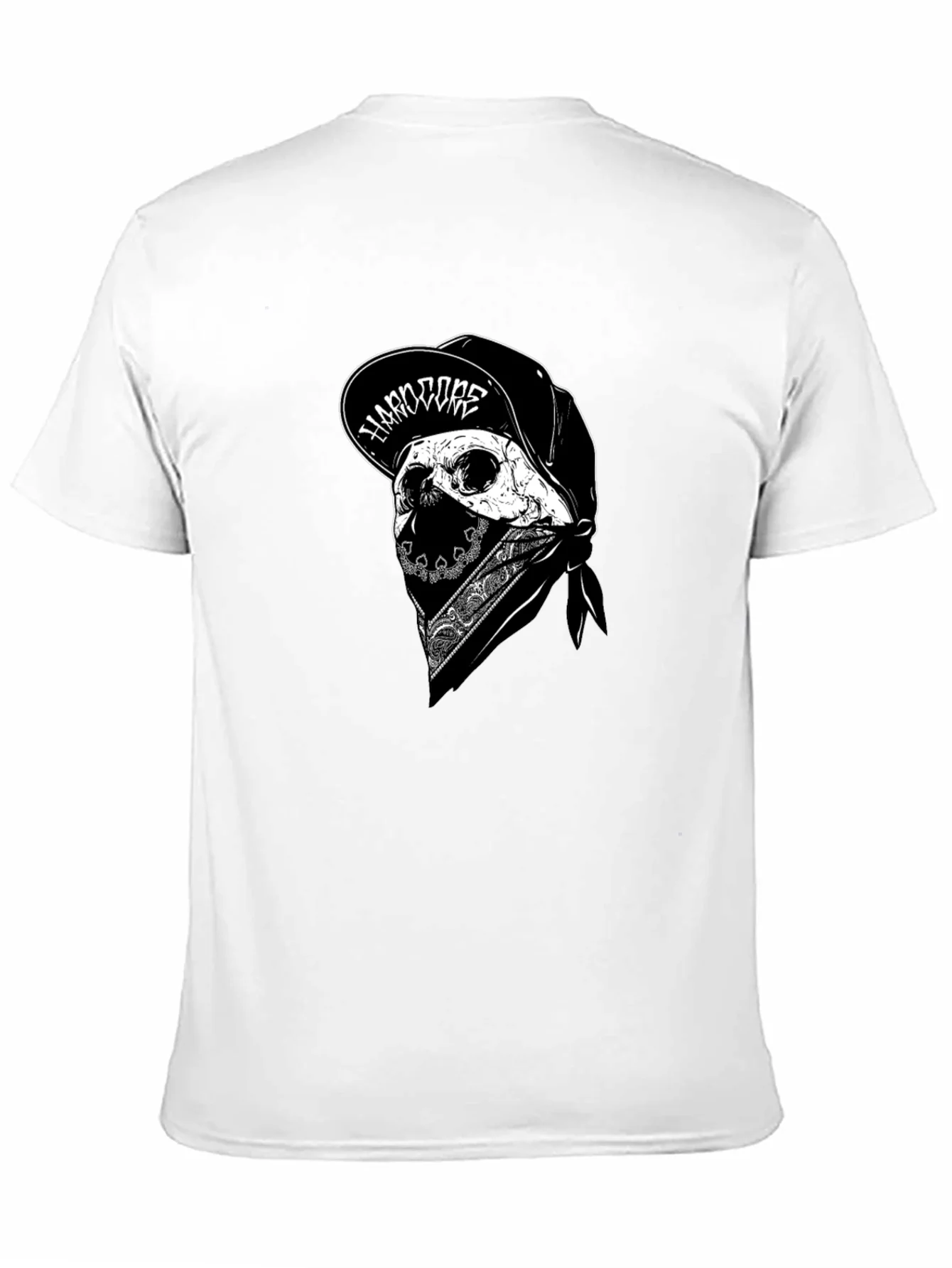 Skull Bandana Black Graphic Tee