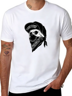 Skull Bandana Black Graphic Tee