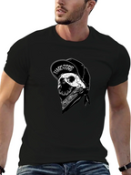 Skull Bandana Black Graphic Tee
