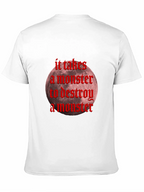 Monster Destroy Graphic Black T-Shirt